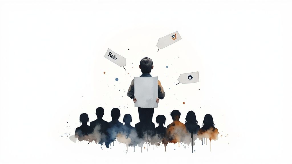 Moderator managing an online community on a computer