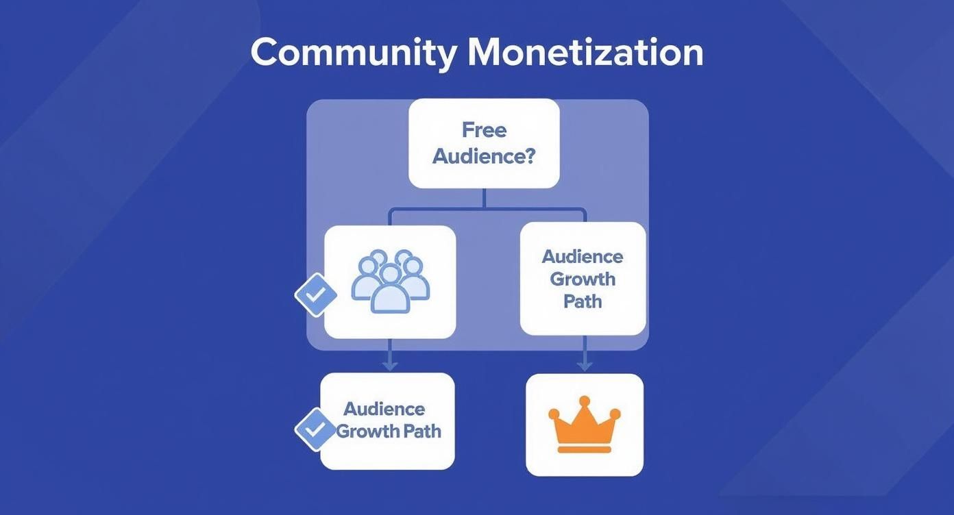 Infografik über Community-Monetarisierung